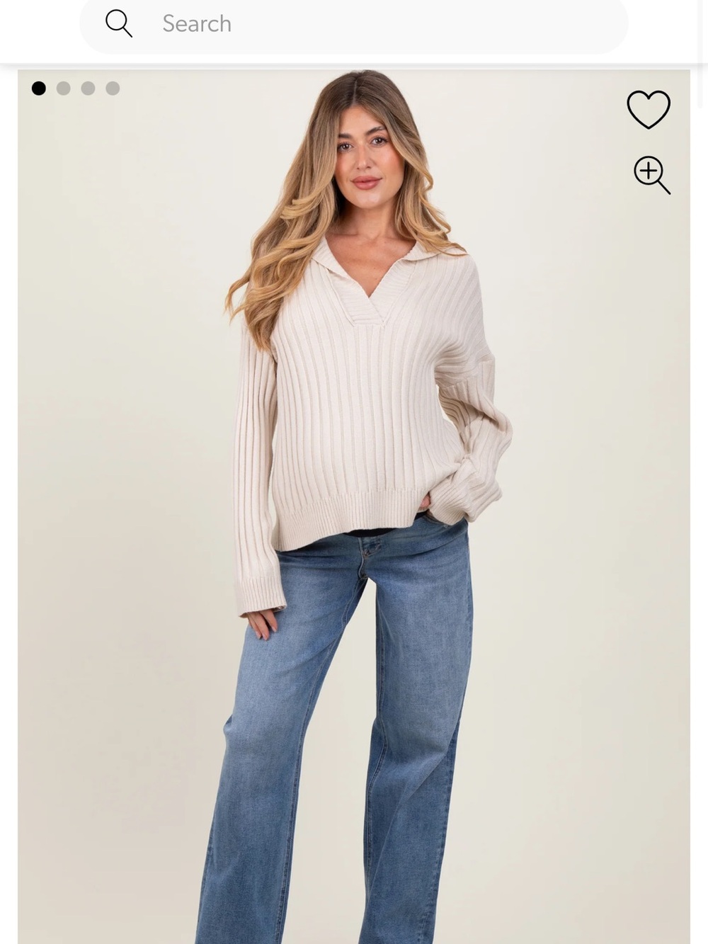 PinkBlush Blue Vintage Wash Raw Hem Wide Leg Maternity Jeans